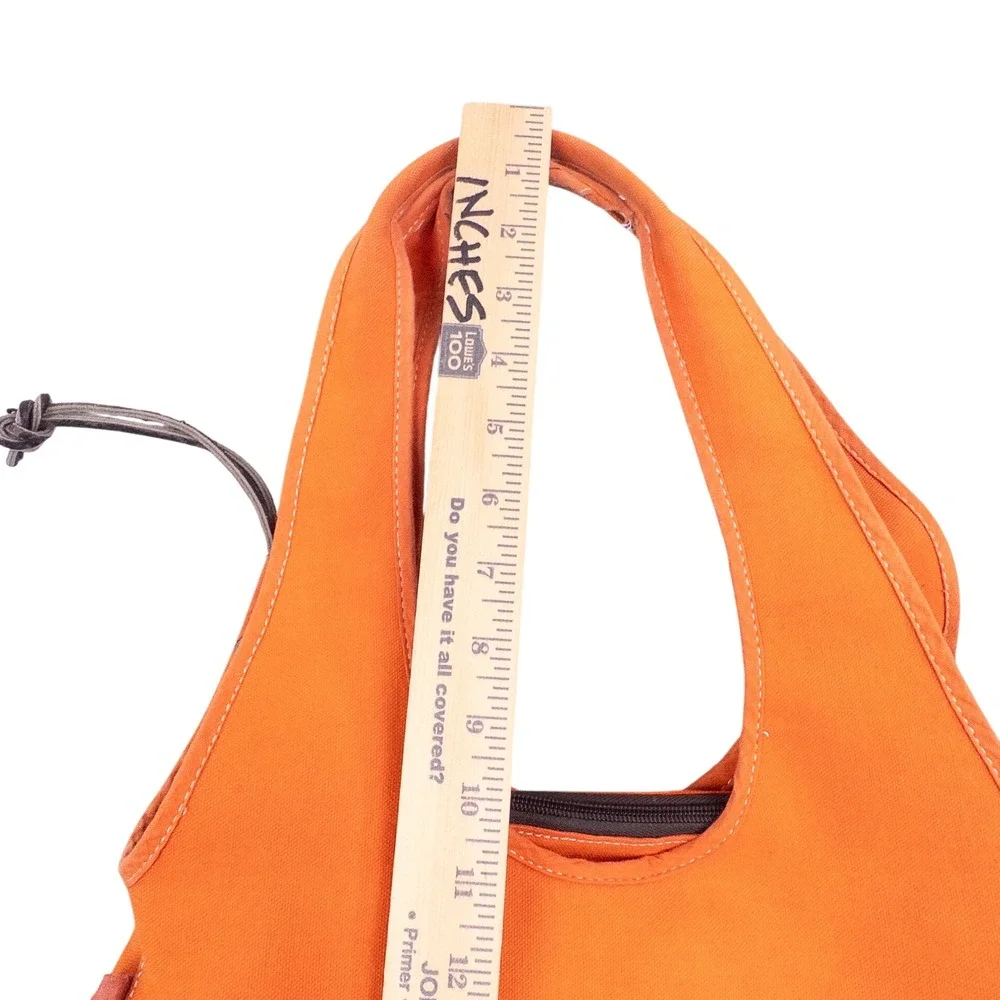 Baldinini 1882 Orange Canvas Espadrille Tote Bag Made in Italy